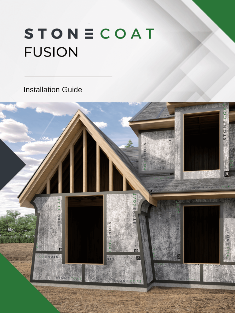 The front cover of the StoneCoat FUSION Installation Guide
